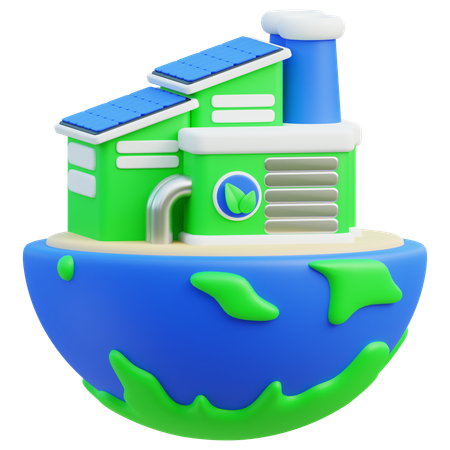 Industria ecológica  3D Icon