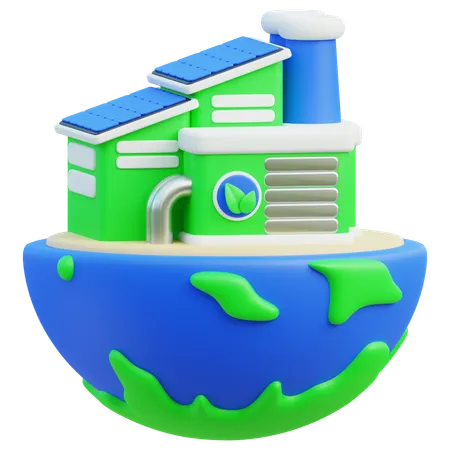 Industria ecológica  3D Icon