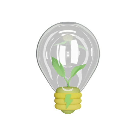 Eco Lamp  3D Icon