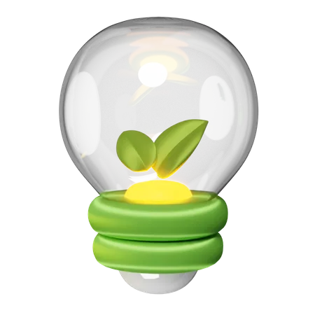 Eco Lamp  3D Icon