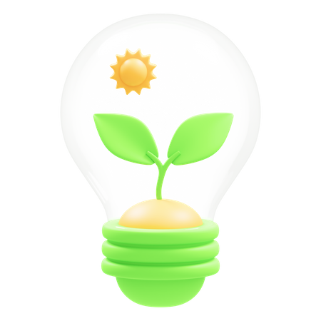 Eco Lamp  3D Icon