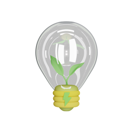 Eco Lamp  3D Icon