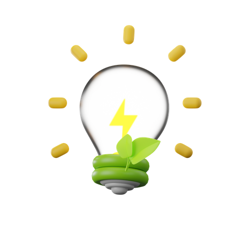 Eco Lamp  3D Icon