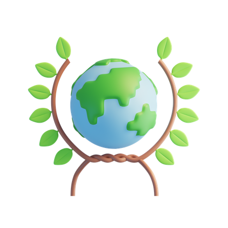 Laurel ecológico  3D Icon