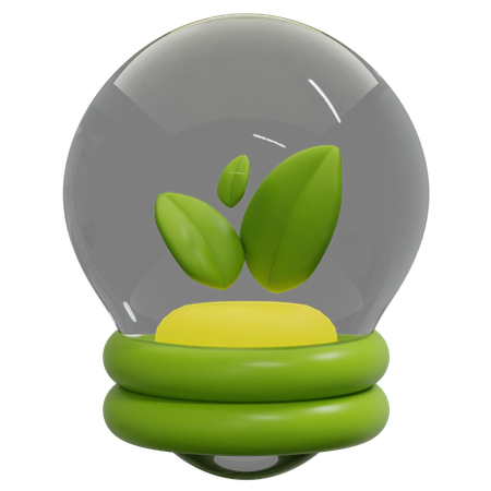 Luz ecológica  3D Icon