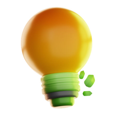 Eco Light Bulb  3D Icon