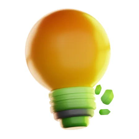 Eco Light Bulb  3D Icon