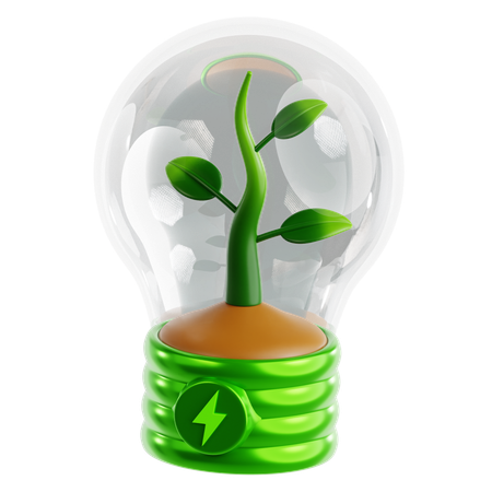 에코 전구  3D Icon
