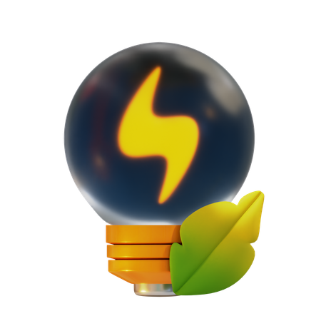 Eco Light Bulb  3D Icon