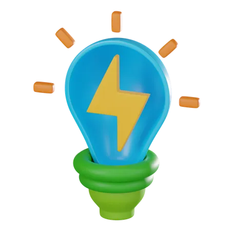 Eco Light Bulb  3D Icon