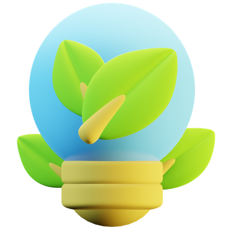 Lumière écologique  3D Icon