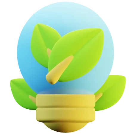 Lumière écologique  3D Icon