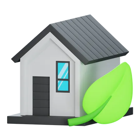 Maison écologique  3D Icon