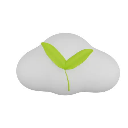 Nube ecológica  3D Icon