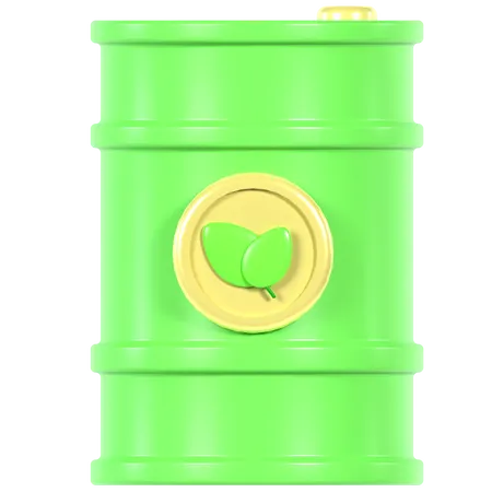 Eco Oil Barrel 3 D Icon Good For Ecology Design 3D Icon