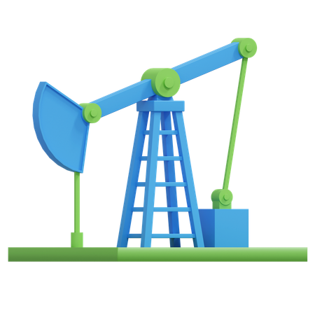 Plataforma petrolera ecológica  3D Icon