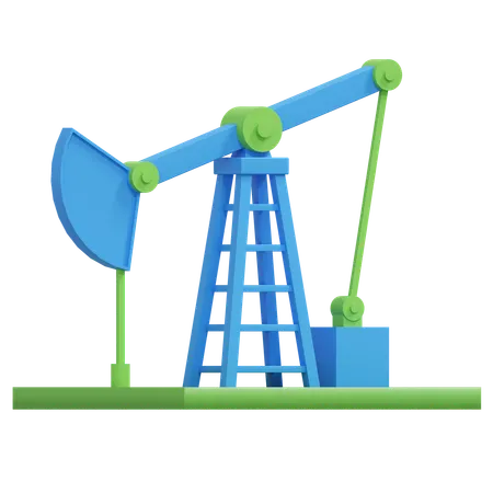 Plataforma petrolera ecológica  3D Icon