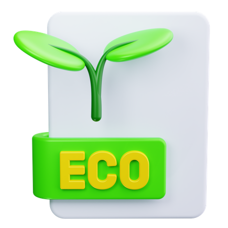 Eco Paper  3D Icon