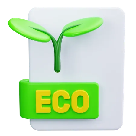 Eco Paper  3D Icon