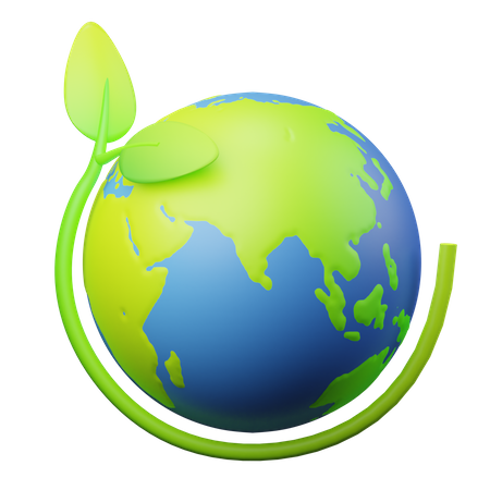Eco Planet 3D Illustration