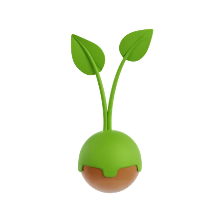 Eco Plant  3D Icon