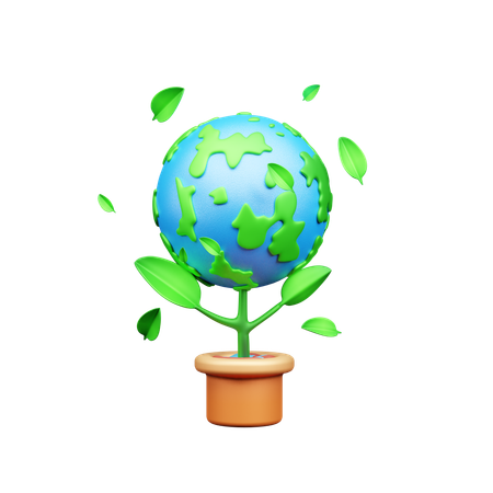 Eco Plant  3D Icon