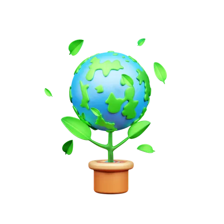 Eco Plant  3D Icon