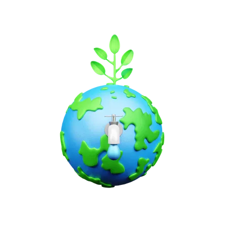 Eco Plant  3D Icon