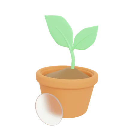 Eco Plant 3D Illustration