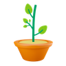 3d natural plant logo