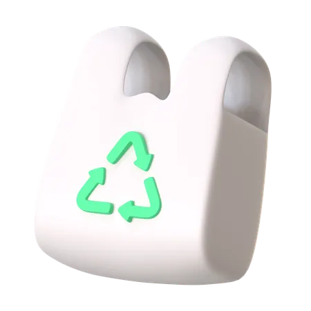 Eco Plastic Bag  3D Icon