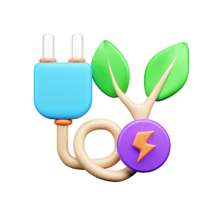 Eco Plug  3D Icon