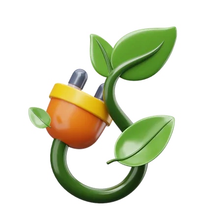 Eco Plug  3D Icon