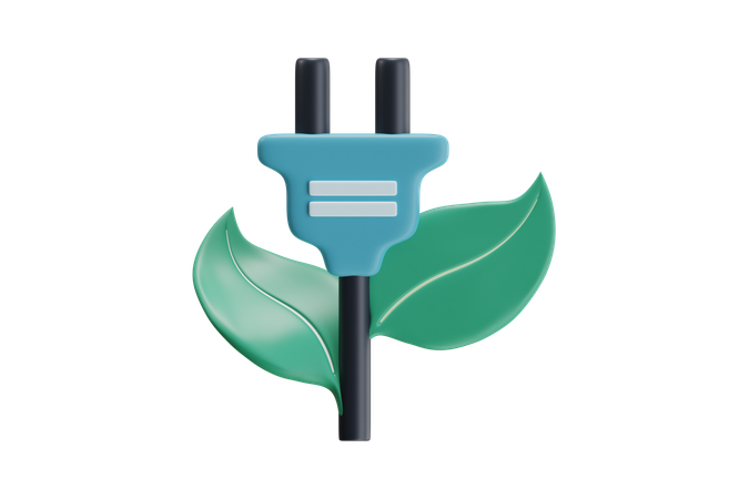 Eco Plug  3D Icon