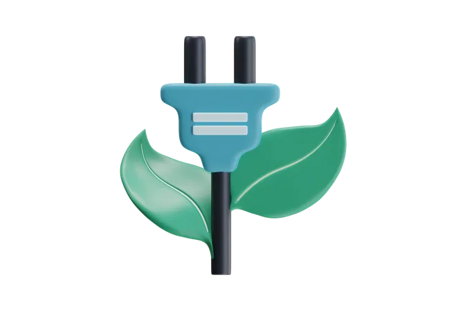 Eco Plug  3D Icon