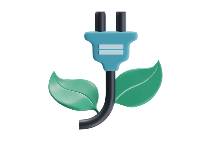 Eco Plug  3D Icon