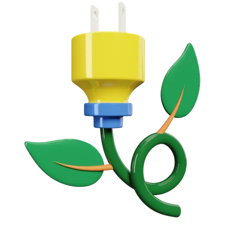 Eco Plug  3D Illustration