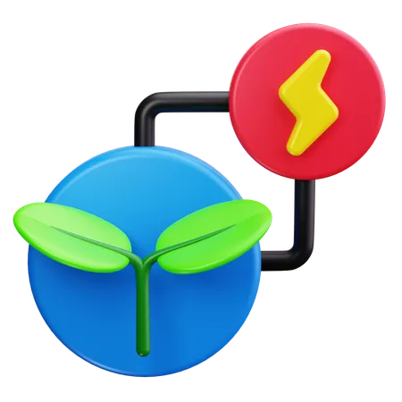 Energía ecológica  3D Icon