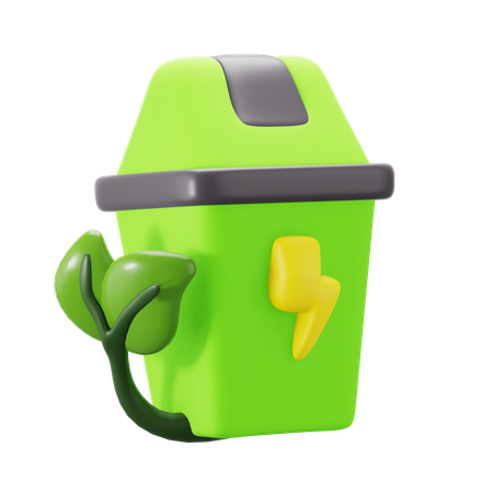 Poubelle écologique  3D Icon