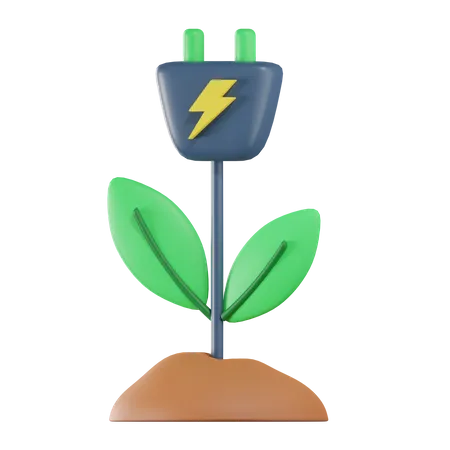 Eco Power Plug  3D Icon