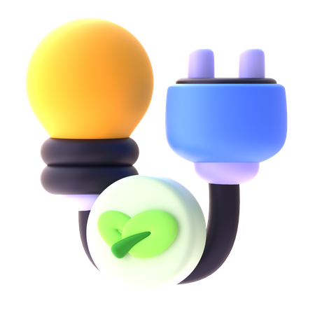 Eco Power Supply  3D Icon