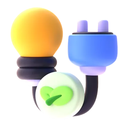 Eco Power Supply  3D Icon