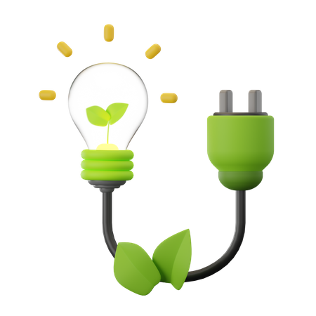 Eco Power Supply  3D Icon