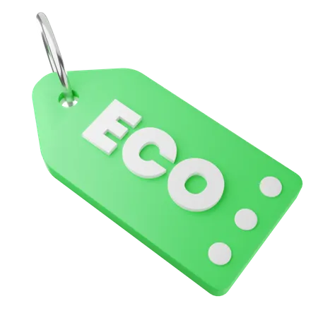 Eco-price label  3D Icon