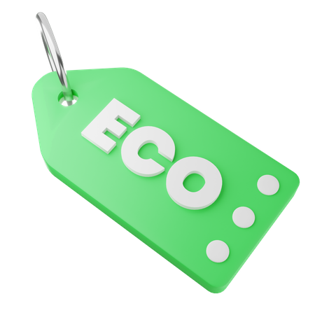 Eco-price label  3D Icon