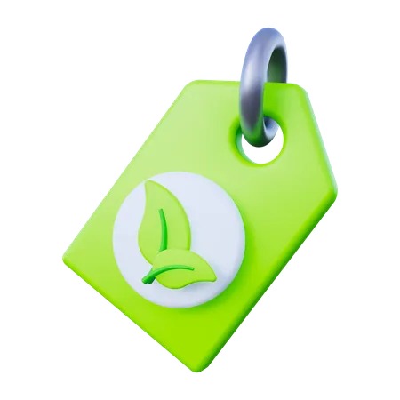 Eco Price Tag  3D Icon