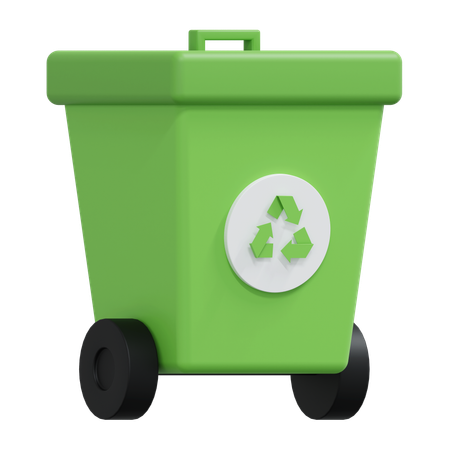 Eco Recycle Bin  3D Icon