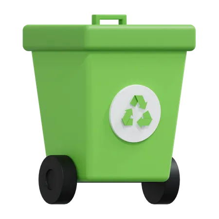 Eco Recycle Bin 3 D Icon Environment Friendly Illustration 3D Icon