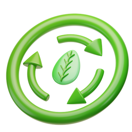 Eco Renewable  3D Icon