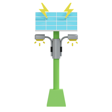 Eco Road Lamp  3D Icon